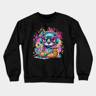 otter Dj 90s vibes Crewneck Sweatshirt